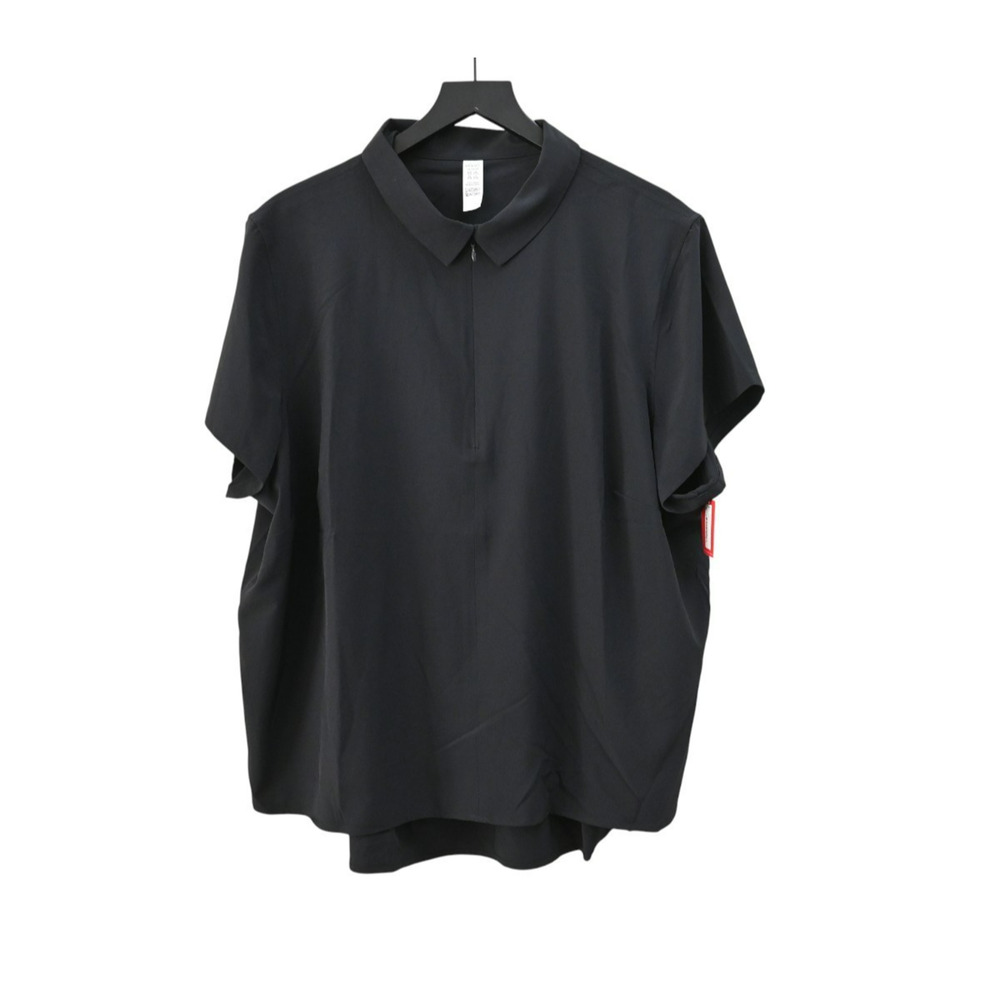 Spanx Very Black Sunshine Short Sleeve Top Size 3X 50400R